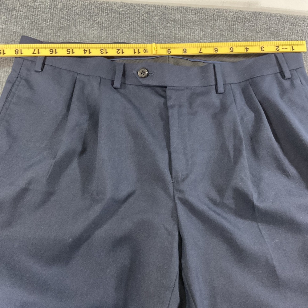 Lauren Ralph Lauren Dress Pants 36x30 Navy Pleated Cuffed Classic Fit Mens 36 30 - Picture 9 of 12